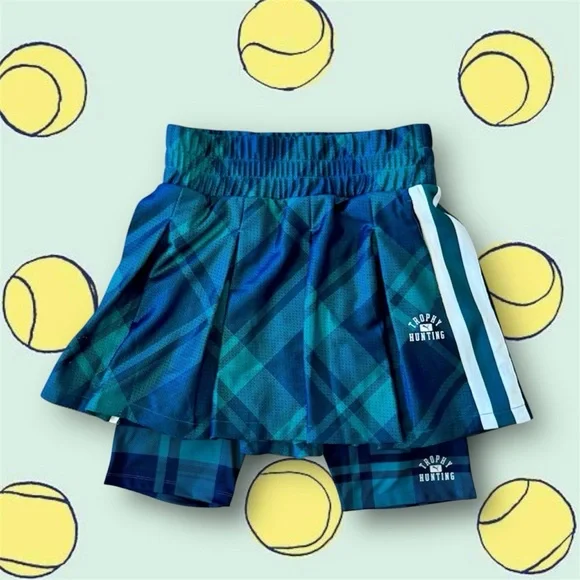 🎾 2pc SET PUMA x TROPHY HUNTING SKIRT w Pockets & BIKER Shorts- MALACHITE